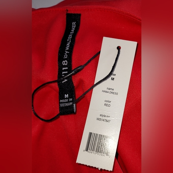 W118 By Walter Baker Coral "Hana" Knotted Waist Dress NWT - Picture 6 of 6